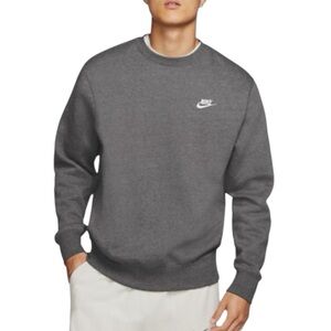 Nike Gray Crewneck Sweatshirt Sportswear Club Fleece athleisure Heather gray